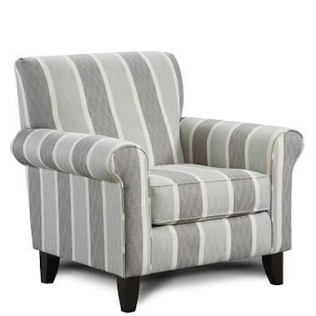 Print Fabric Accent Chair